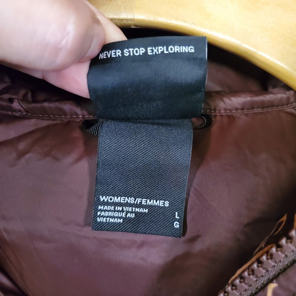 The North Face Womens Hydrenalite Hooded Puffer Jacket NF0A5GGG Brown Large NWT - Picture 16 of 16